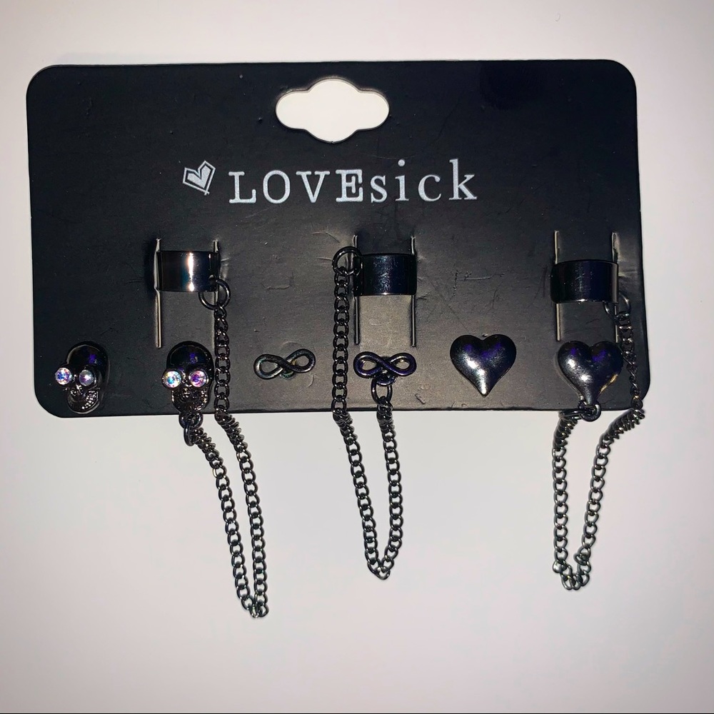 Lovesick Skull Heart Infinity 3PK Cuff